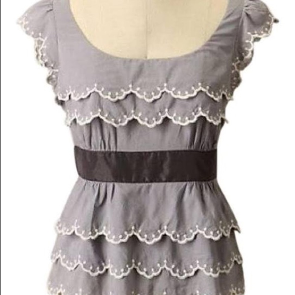 Anthropologie Floreat Wavelet peplum blouse top 2